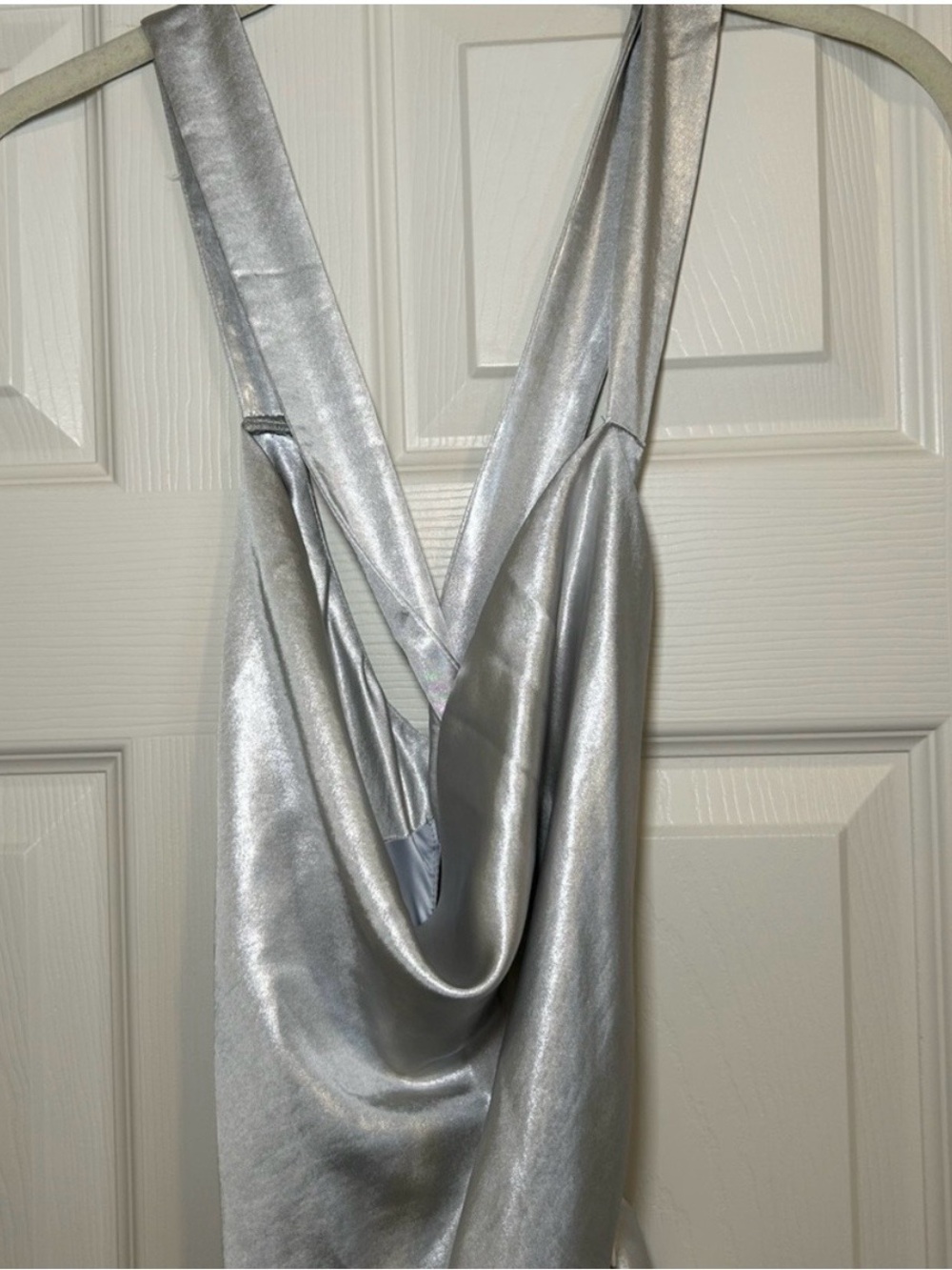 Silver Meshki Caellie Satin Cowl Dress - Picture 3 of 6